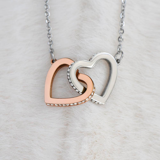 Mother - Laugh, Dream, Love - Interlocking Hearts Necklace